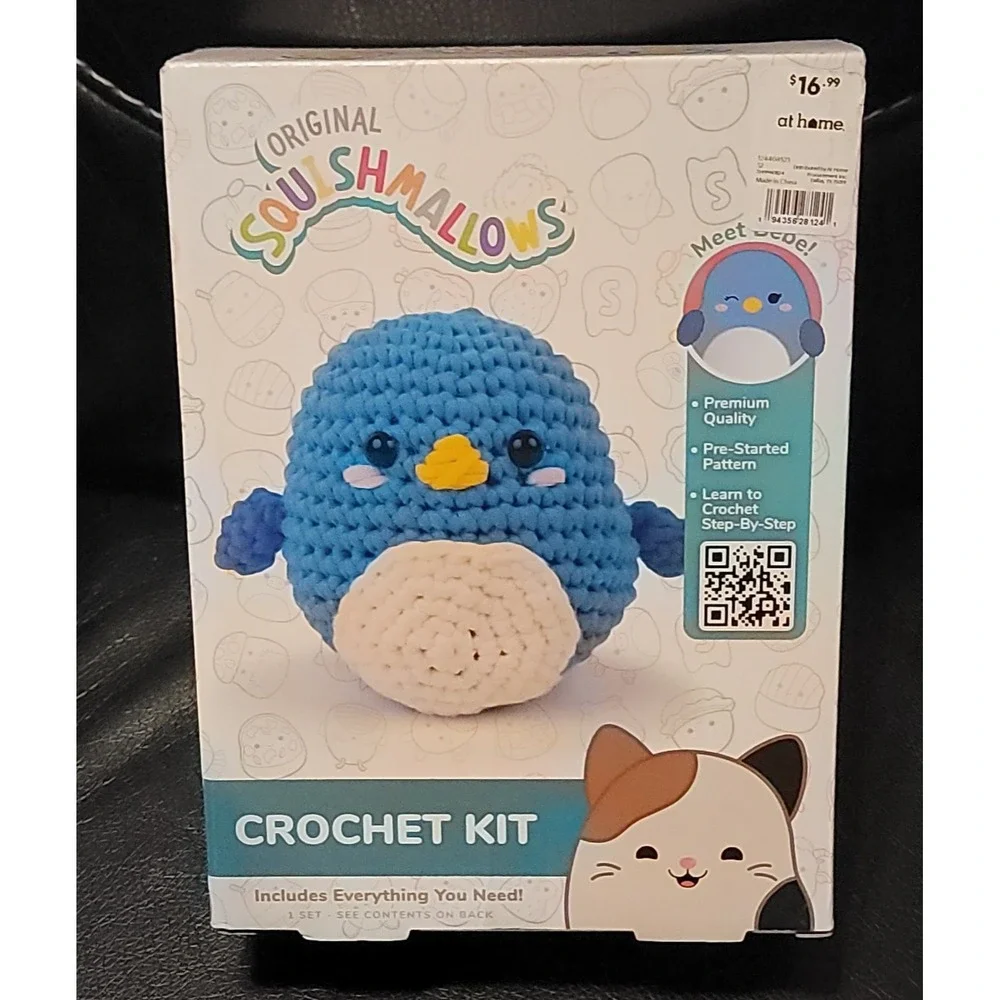 NEW 2 Squishmallows Bebe the Bluebird & Wendy The Frog Crochet Kit for Beginners